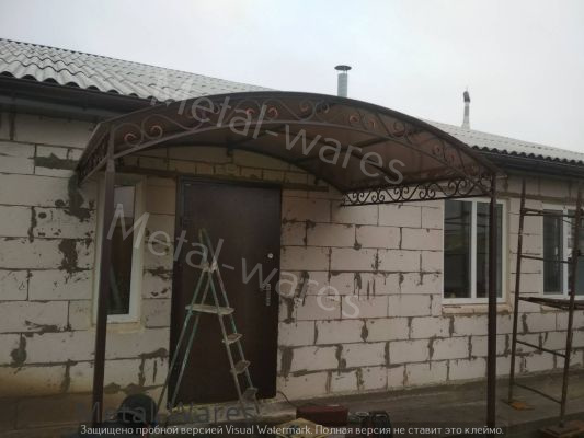 Навес консольный из металла